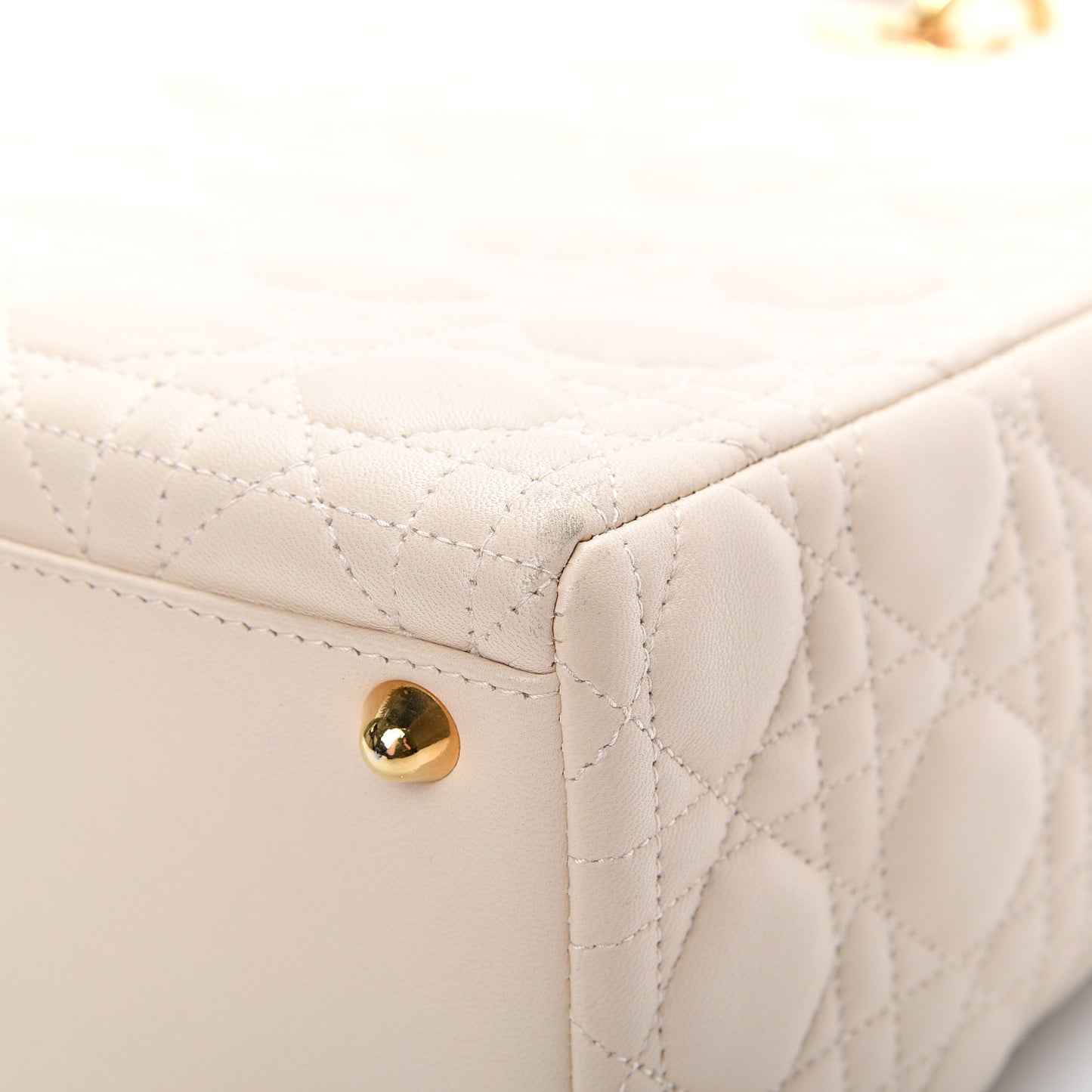 Lambskin Cannage Large Lady Dior Light Beige