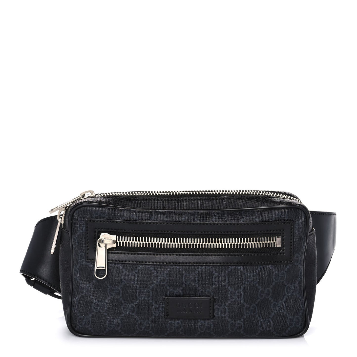Soft GG Supreme Monogram Web Belt Bag Black Grey