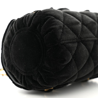 Chanel Velvet Quilted Mini Top Handle Flap Black 10 of 11