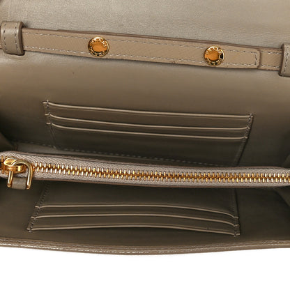 Prada Saffiano Vernice Metal Flap Wallet With Strap Sabbia 5 of 17