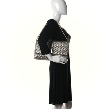 Miu Miu Nappa Matelasse Crystal Flap Clutch Cromo 2 of 12