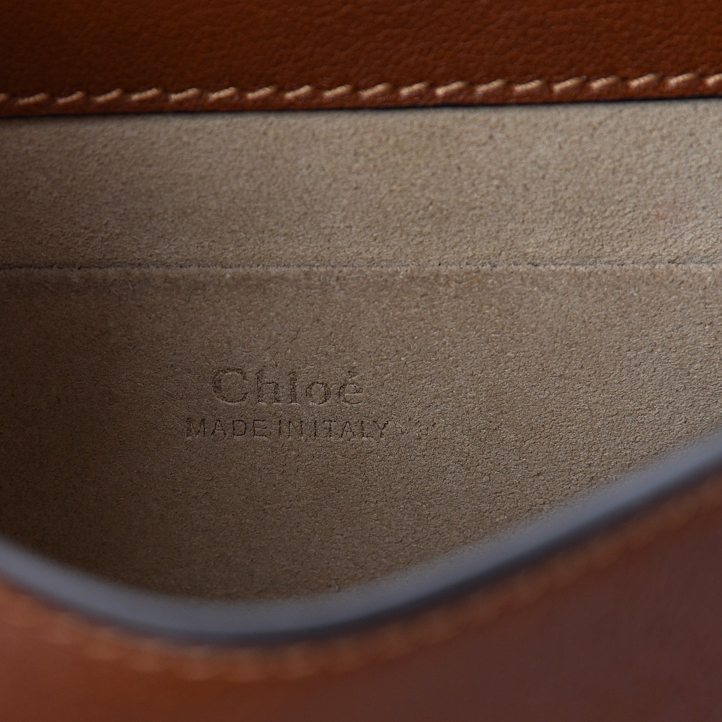 Calfskin Suede Small Nile Bracelet Bag Caramel