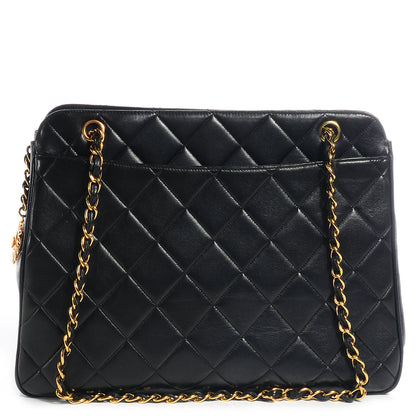Chanel Lambskin Quilted Shoulder Bag Black 1 of 10