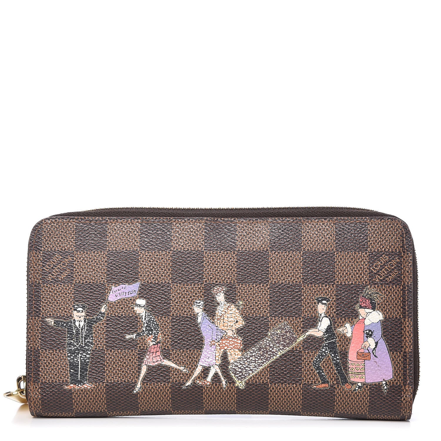 Louis Vuitton Damier Ebene Illustre Zippy Wallet Violet 1 of 8
