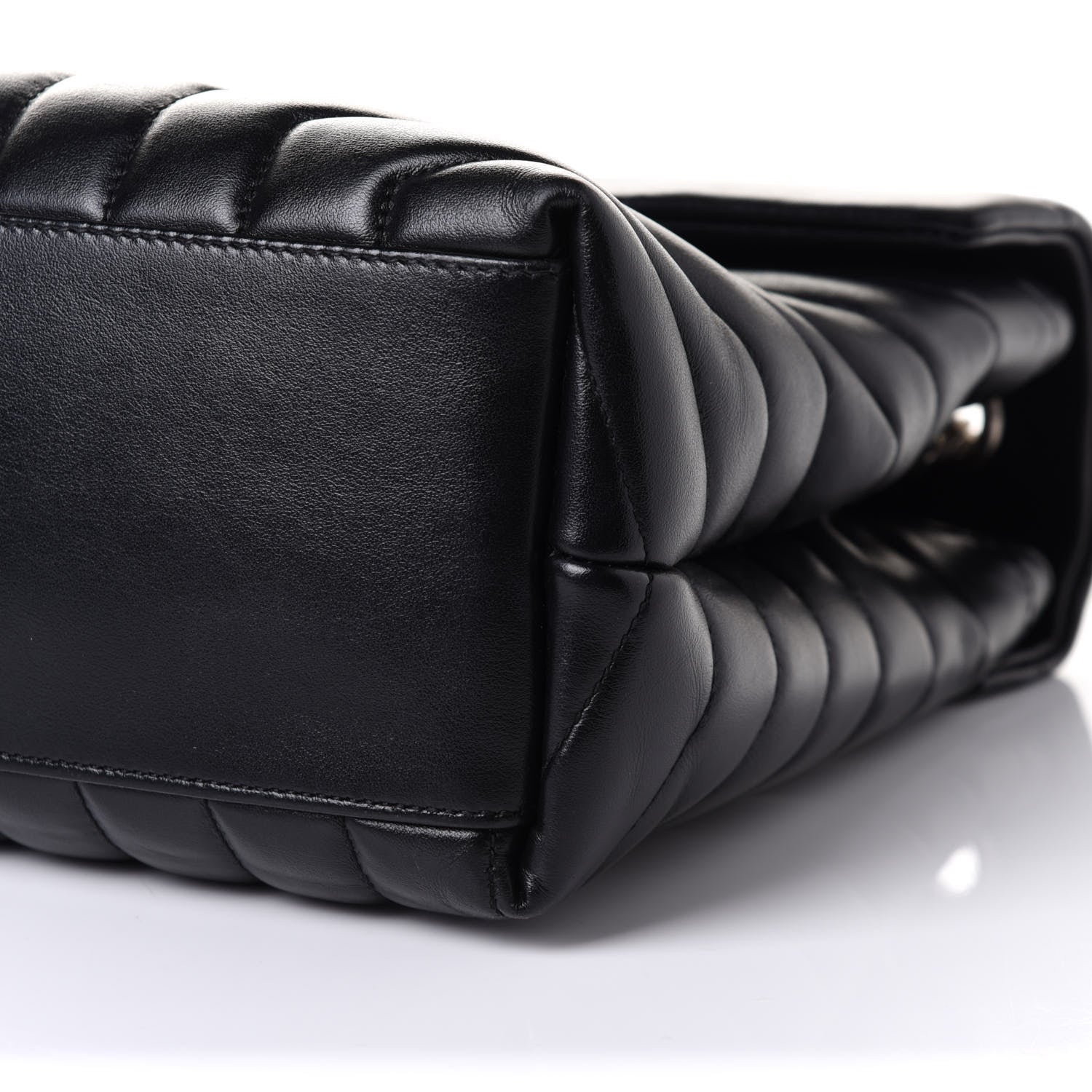 Saint Laurent Calfskin Y Quilted Monogram Medium Loulou Chain Satchel Black 9 of 9