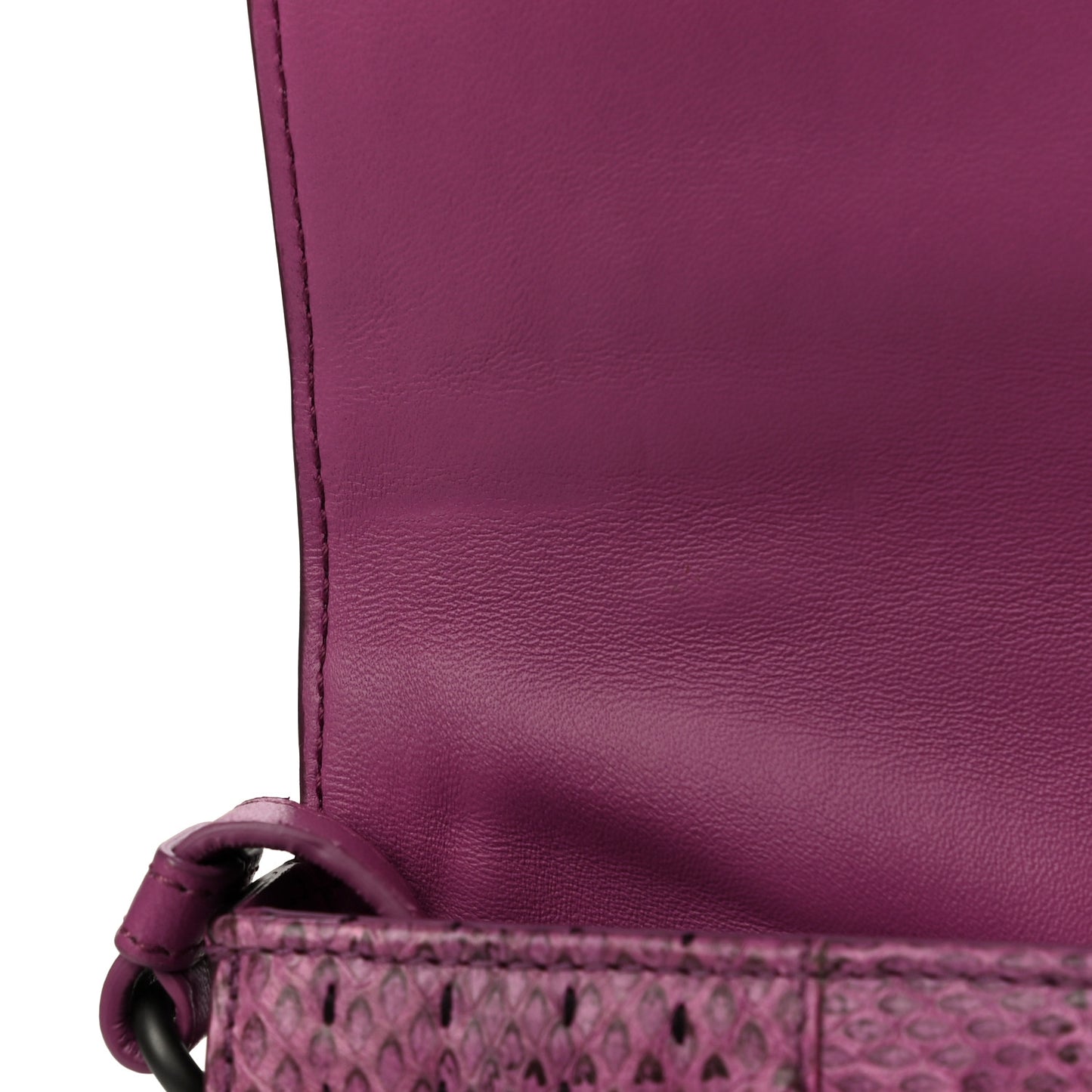 Python Nappa Intrecciato Rialto Shoulder Bag Purple