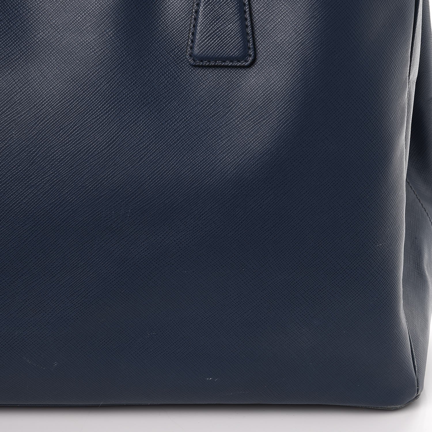 Prada Saffiano Lux Large Tote Bluette 9 of 24