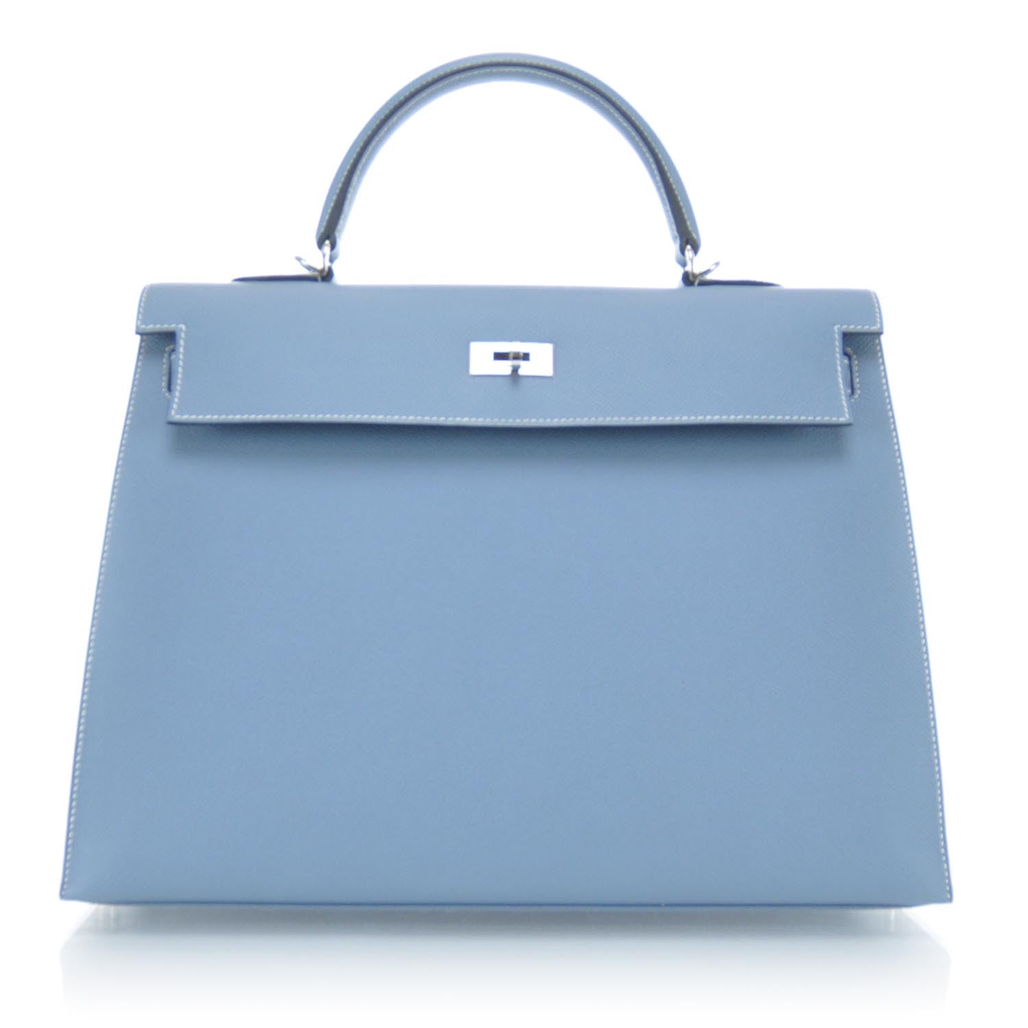 Hermes Epsom Kelly 35 Blue Jean 1 of 10