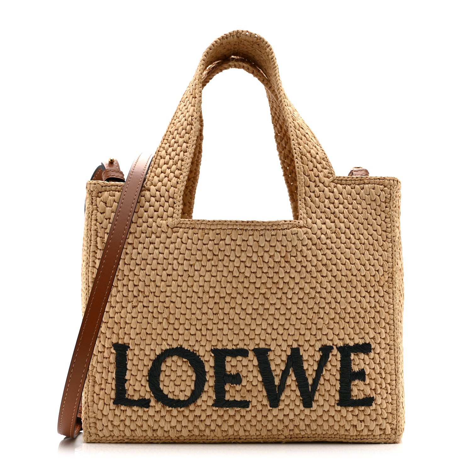 Loewe Raffia Small Paula's Ibiza Logo Tote Natural Tan Natural Tan 1 of 9