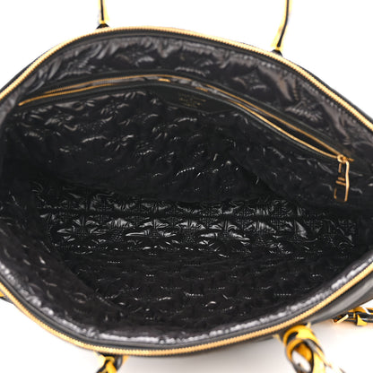 Louis Vuitton Nylon Monogram Kusama Infinity Dots Lockit GM Black Yellow 5 of 13