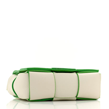 Bottega Veneta Buffalo Maxi Intrecciato Bicolor Extra Mini Cassette Crossbody Bag White Parakeet 4 of 10