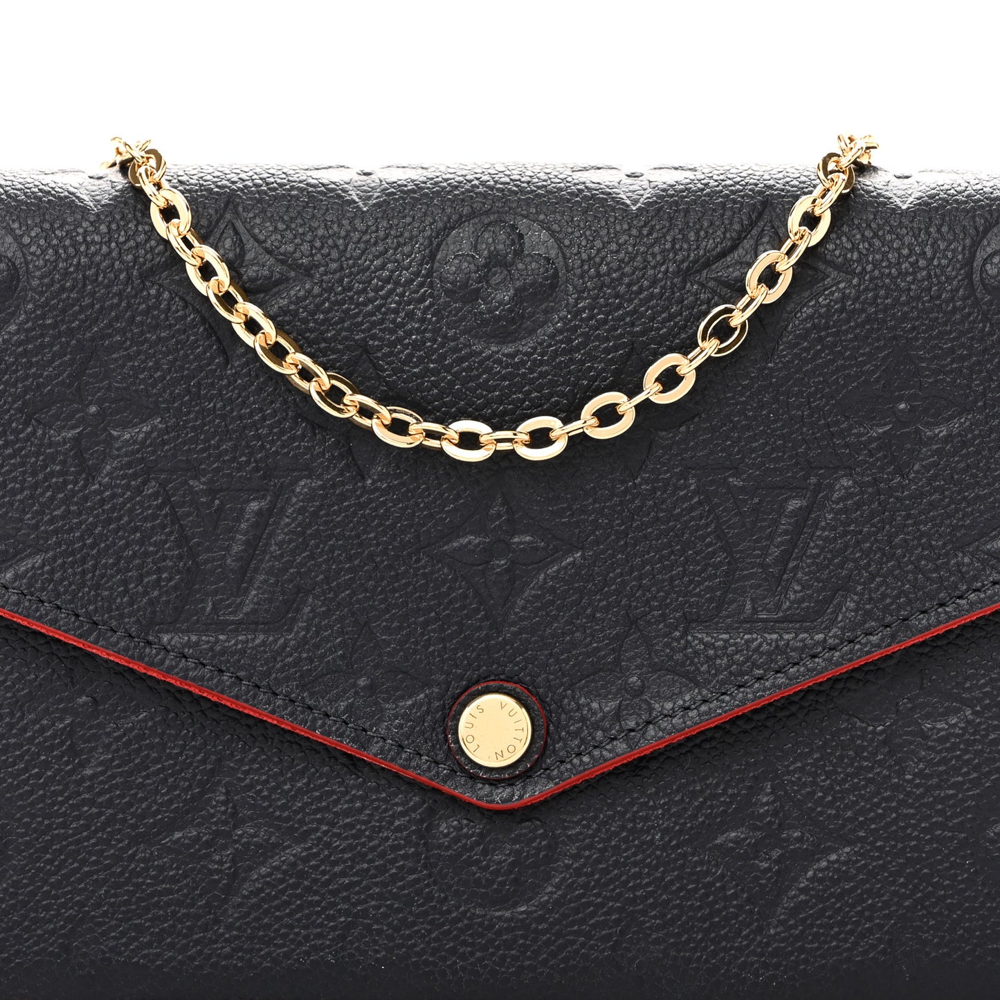 Empreinte Pochette Felicie Chain Wallet Marine Rouge