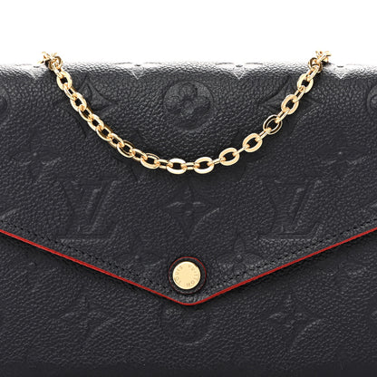 Louis Vuitton Empreinte Pochette Felicie Chain Wallet Marine Rouge 8 of 11