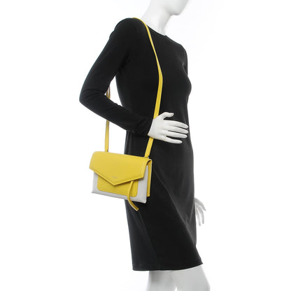 Givenchy Calfskin Goatskin Duetto Crossbody Bag Yellow 2 of 13