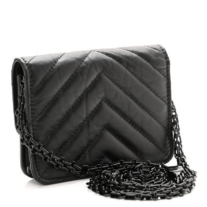 Chanel Aged Calfskin Chevron Quilted Reissue Belt Bag Black 2 of 11