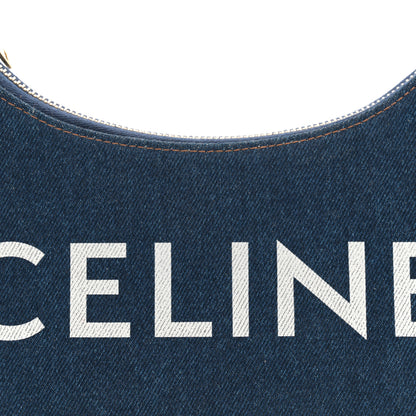 Celine Denim Ava Shoulder Bag Navy Tan 8 of 12