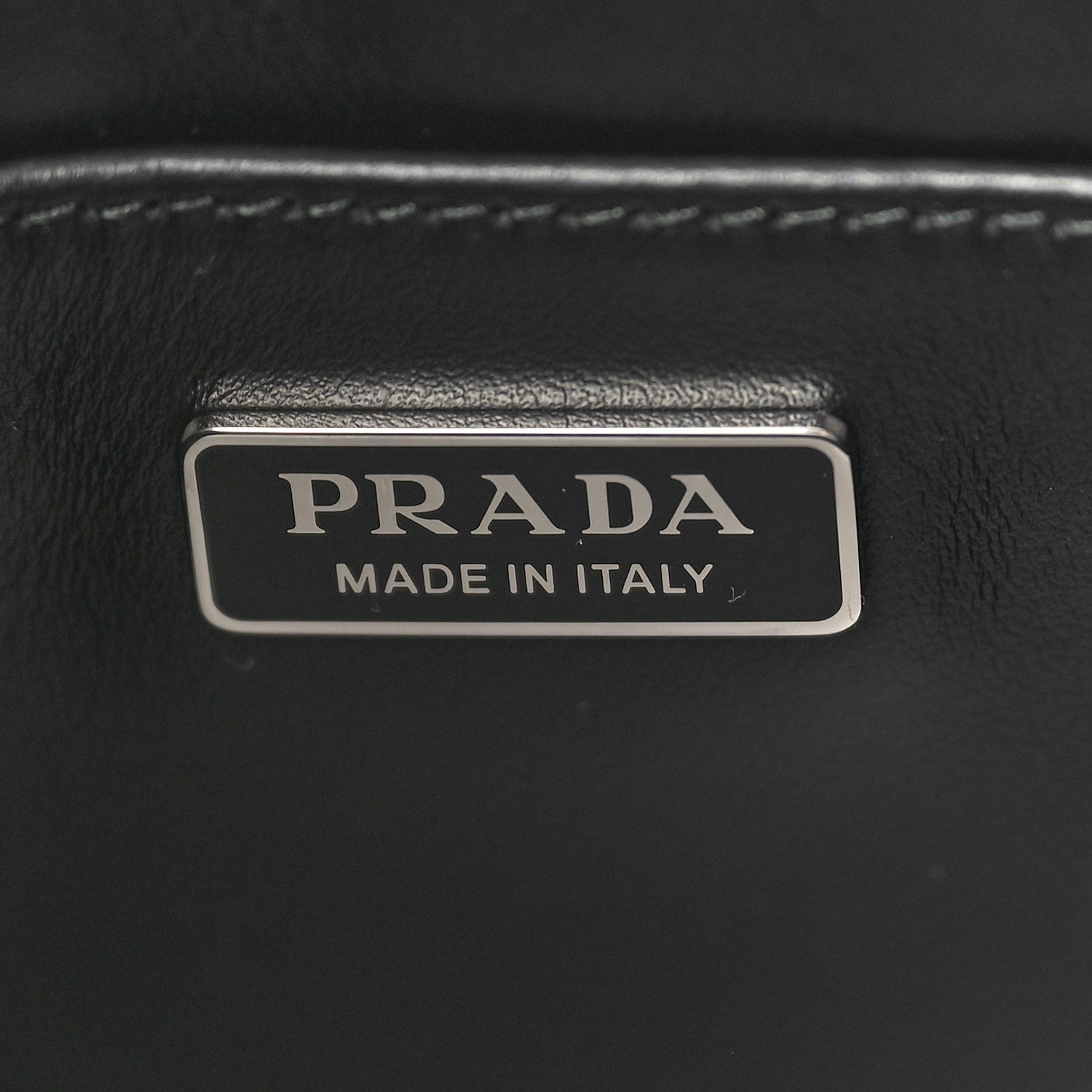 Prada Spazzolato Cleo Shoulder Bag Black 6 of 9