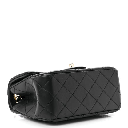 Chanel Lambskin Quilted Enamel Mini Pearl Crush Flap Black 3 of 12
