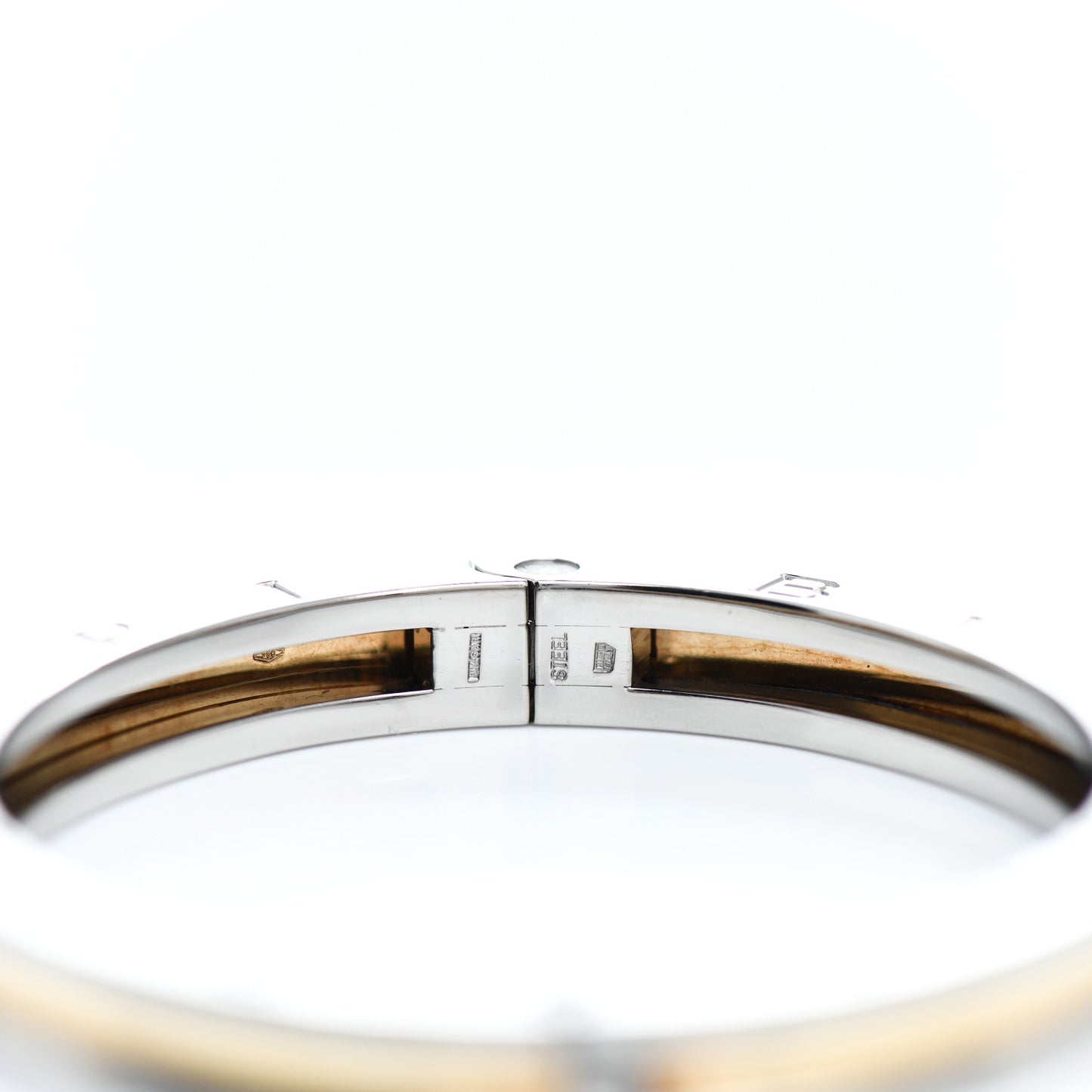 18K Yellow Gold Stainless Steel B.Zero1 Bangle Bracelet