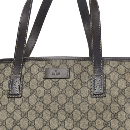 Gucci GG Supreme Monogram Medium Zippered Shopping Tote Dark Brown 11 of 15