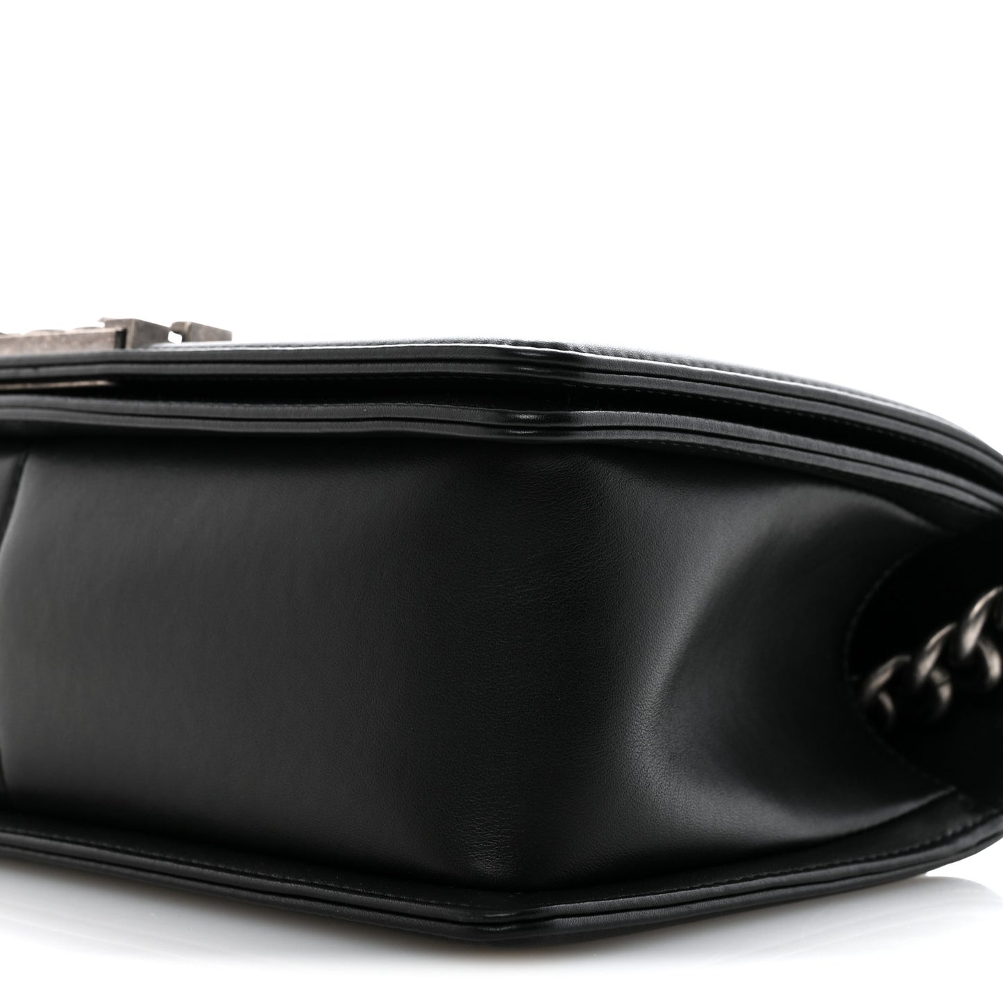 Calfskin Quilted Medium Boy Flap Black