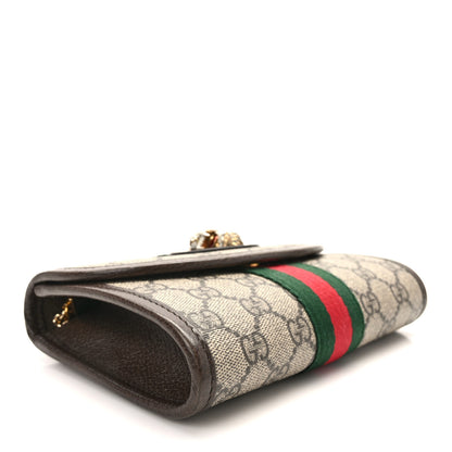 Gucci GG Supreme Monogram Web Mini Rajah Slim Flap Shoulder Bag Beige New Acero 4 of 11