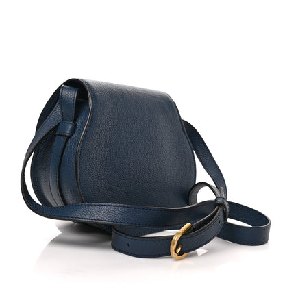 Chloe Grained Calfskin Small Marcie Saddle Bag Navy 3 of 8