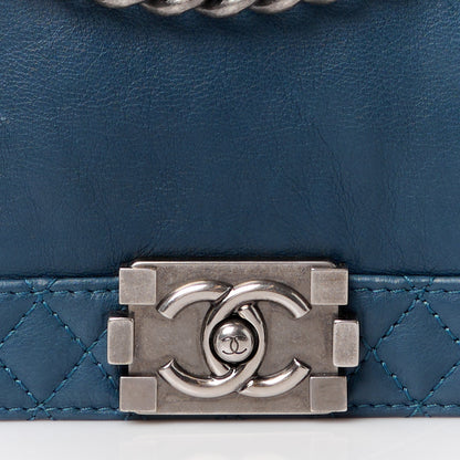 Chanel Calfskin Medium Boy Reverso Flap Blue 8 of 12