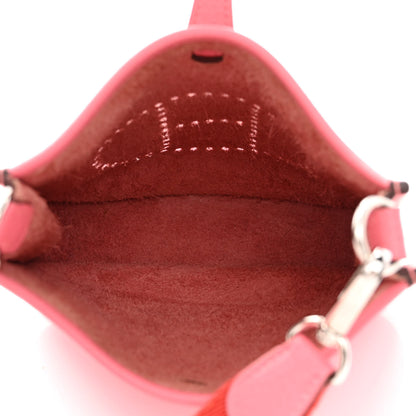 Hermes Taurillon Clemence Amazone Evelyne TPM Rose Azalee Rouge Pivoine 5 of 14