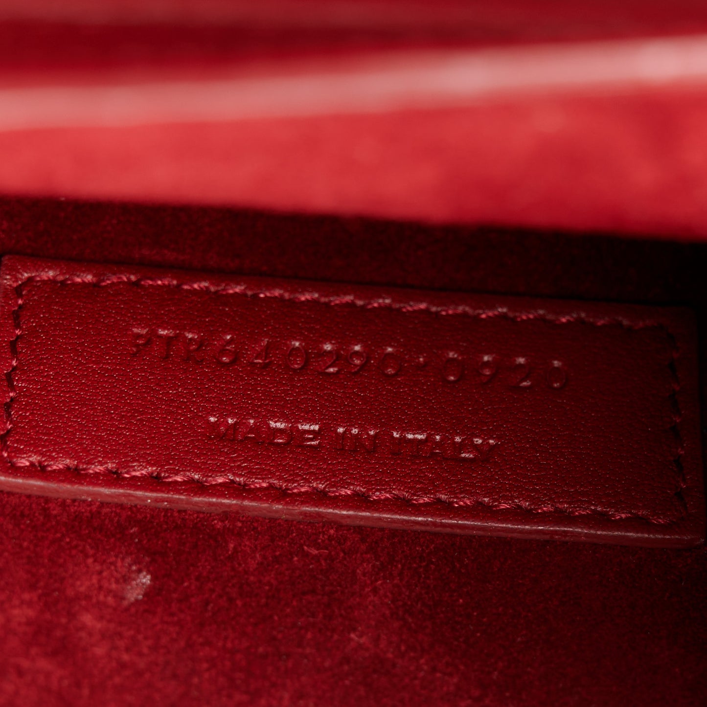 Calfskin Crocodile Embossed Elise Chain Shoulder Bag Red