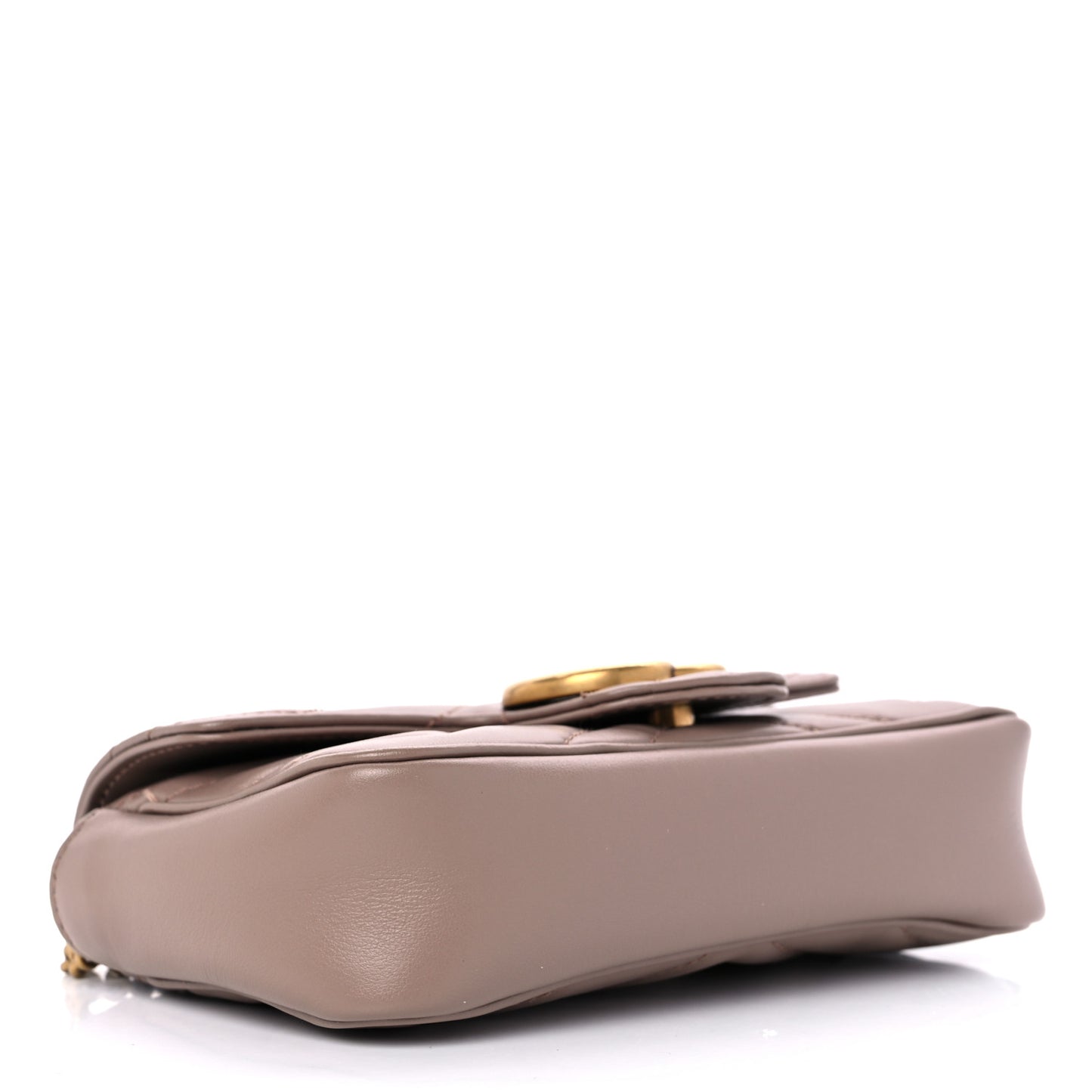 Calfskin Matelasse Super Mini GG Marmont Shoulder Bag Porcelain Rose