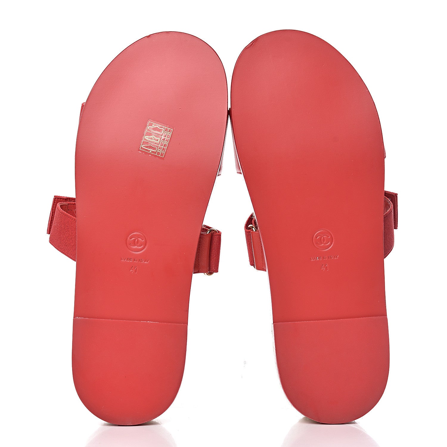 Chanel Lambskin Mules Elastic 41 Red 5 of 7