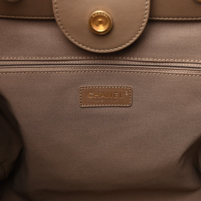 Chanel Shearling Lambskin Medium Deauville Tote Brown 7 of 11