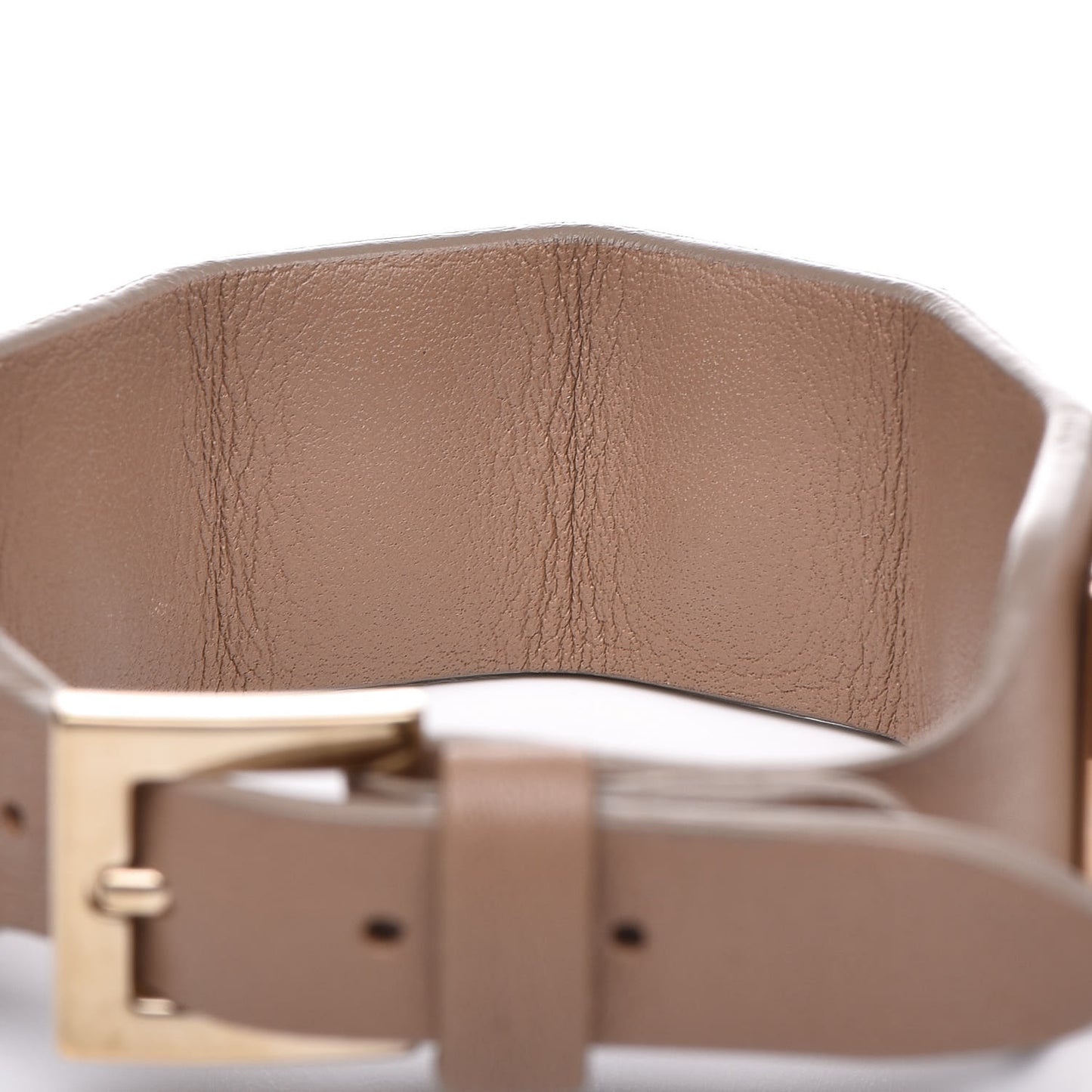Calfskin Macro Rockstud Bracelet Tan