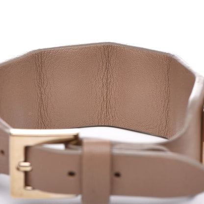 Valentino Garavani Calfskin Macro Rockstud Bracelet Tan 7 of 7