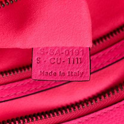 Celine Drummed Calfskin Mini Luggage Fluo Pink 7 of 11