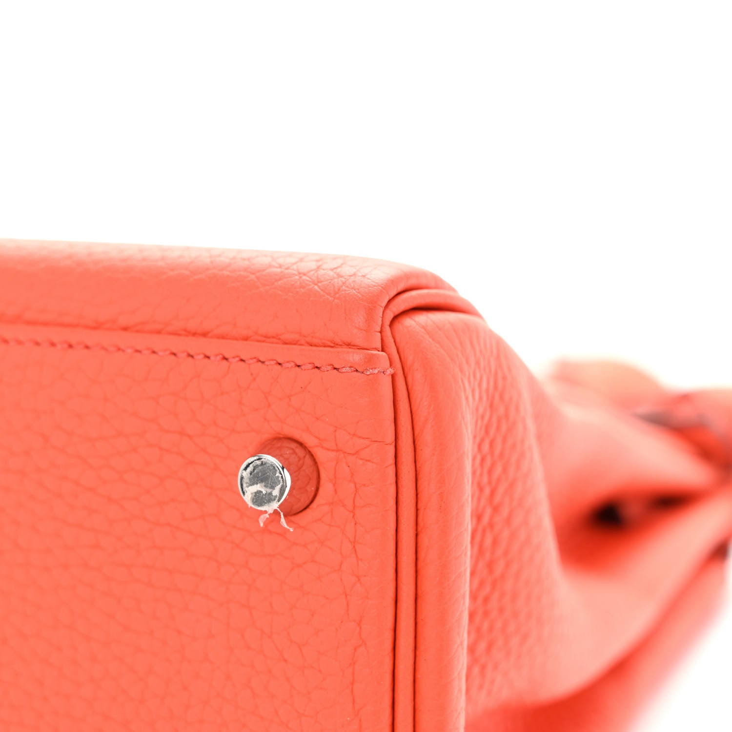Hermes Taurillon Clemence Kelly Retourne 28 Orange Poppy 15 of 15