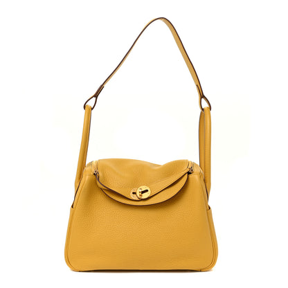 Hermes Taurillon Clemence Lindy 26 Jaune Ambre 1 of 12