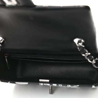 Chanel Lambskin Printed Mini Rectangular Flap Black Silver 5 of 11
