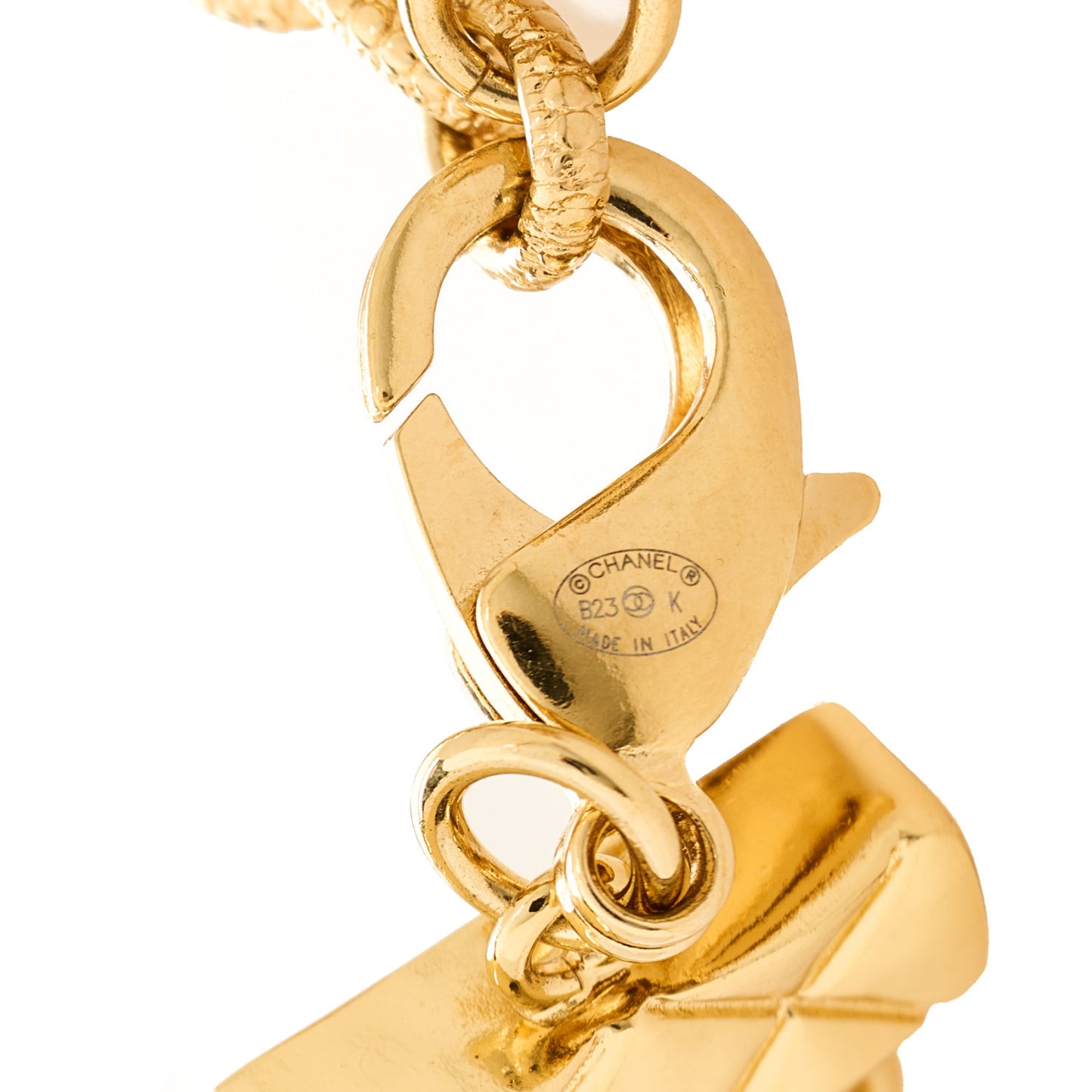 Metal CC Chain Flap Bag Bracelet Gold