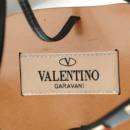Valentino Garavani Calfskin Rockstud Knee-High Gladiator Sandals 38.5 Black 7 of 7