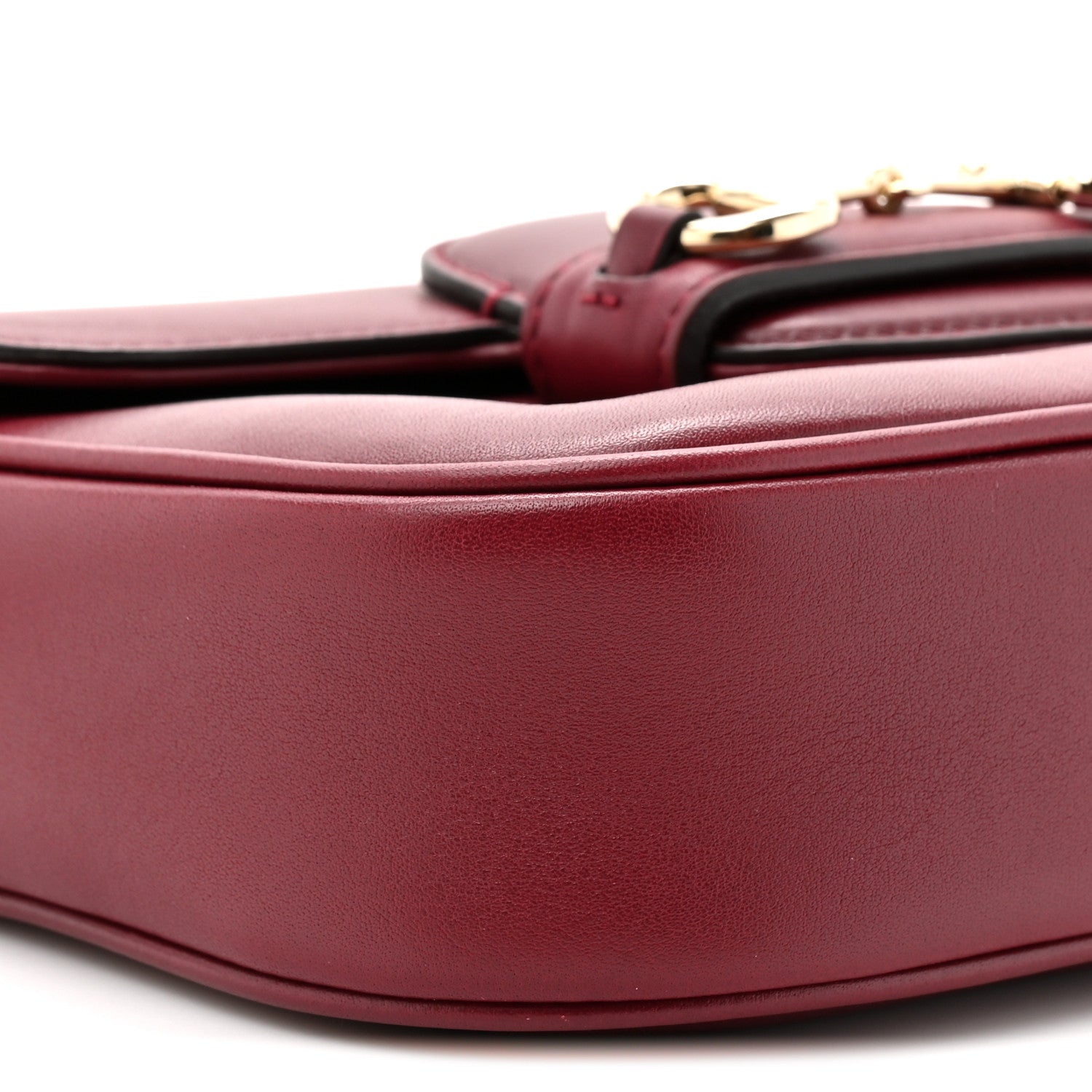 Gucci Soft Calfskin Horsebit 1955 Small Shoulder Bag Rosso Ancora 9 of 9