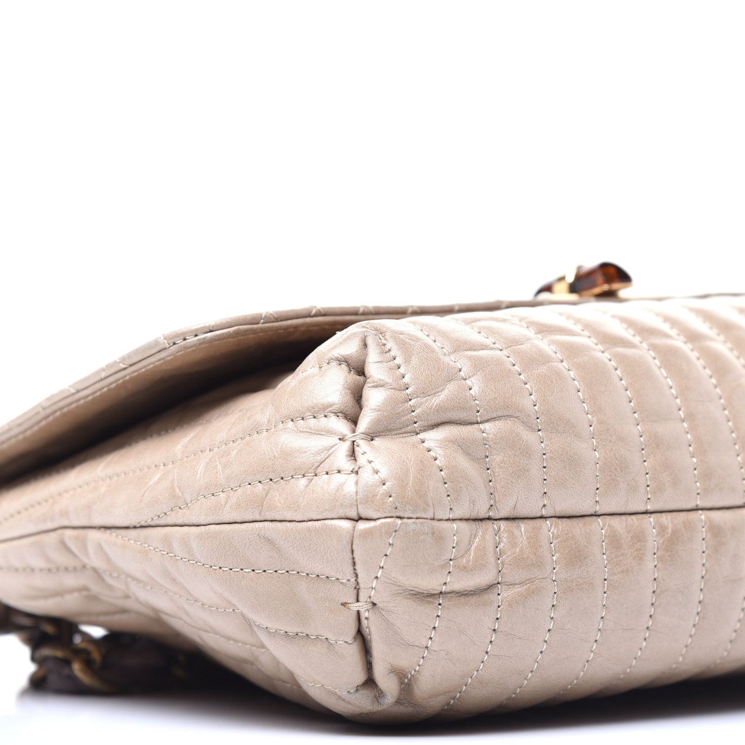 Lanvin Soft Calfskin Quilted Happy Shoulder Bag Grege 7 of 9