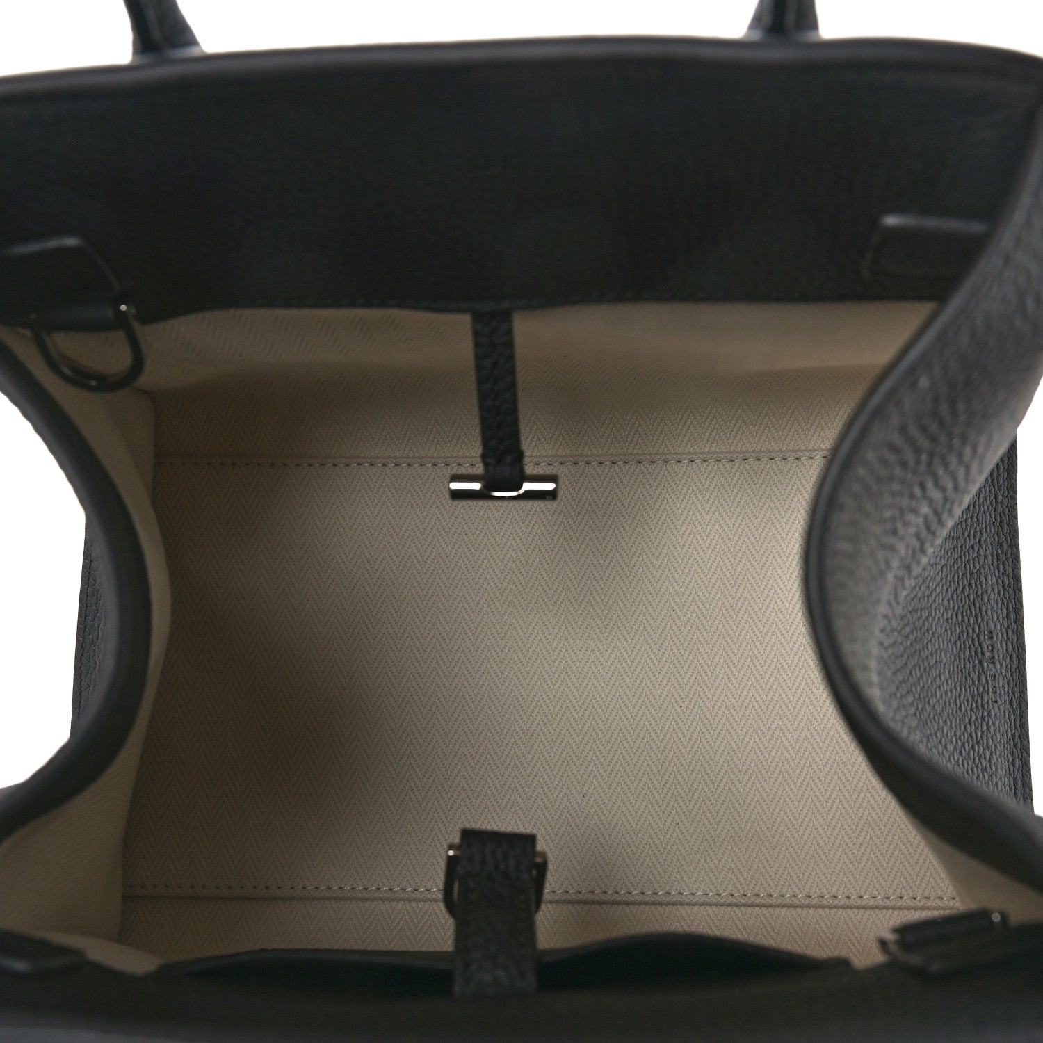 The Row Grained Calfskin Soft Margaux 10 Bag Black 5 of 9