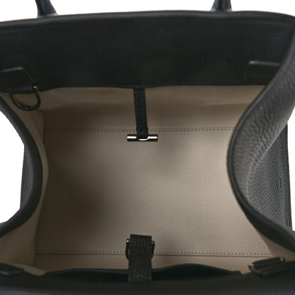 The Row Grained Calfskin Soft Margaux 10 Bag Black 5 of 9