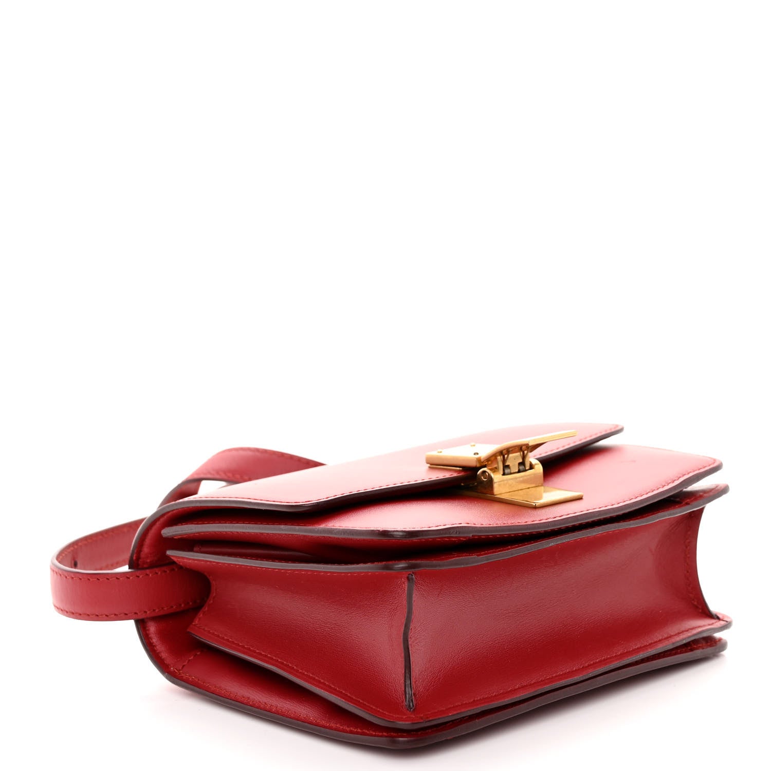 Celine Box Calfskin Small Classic Box Flap Bag Red 4 of 9