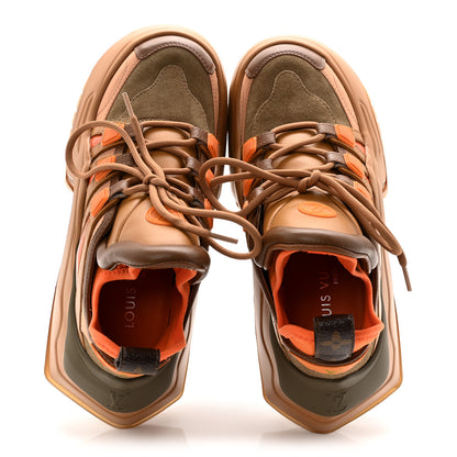 Louis Vuitton Calfskin Suede LV Archlight 2.0 Platform Sneakers 35.5 Caramel 5 of 9