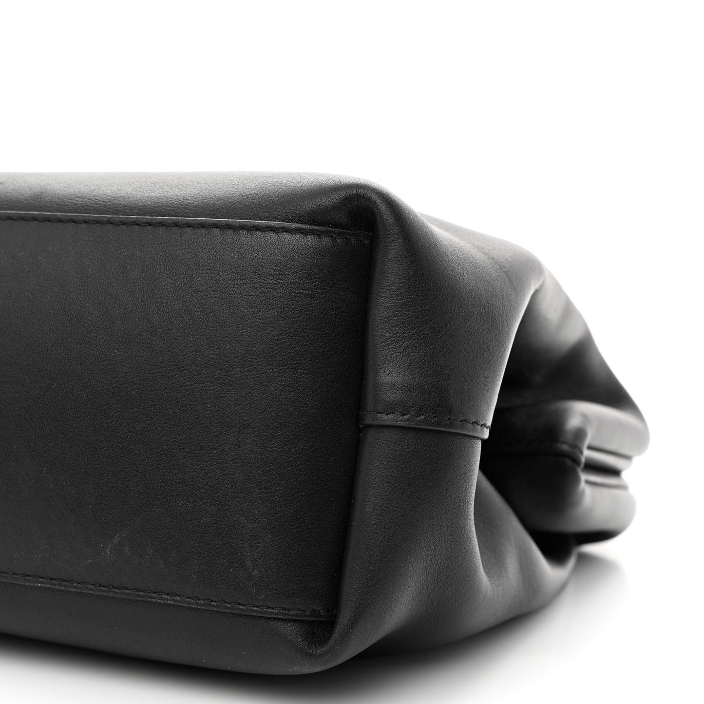 Calfskin Large The Point Triangle Bag Black