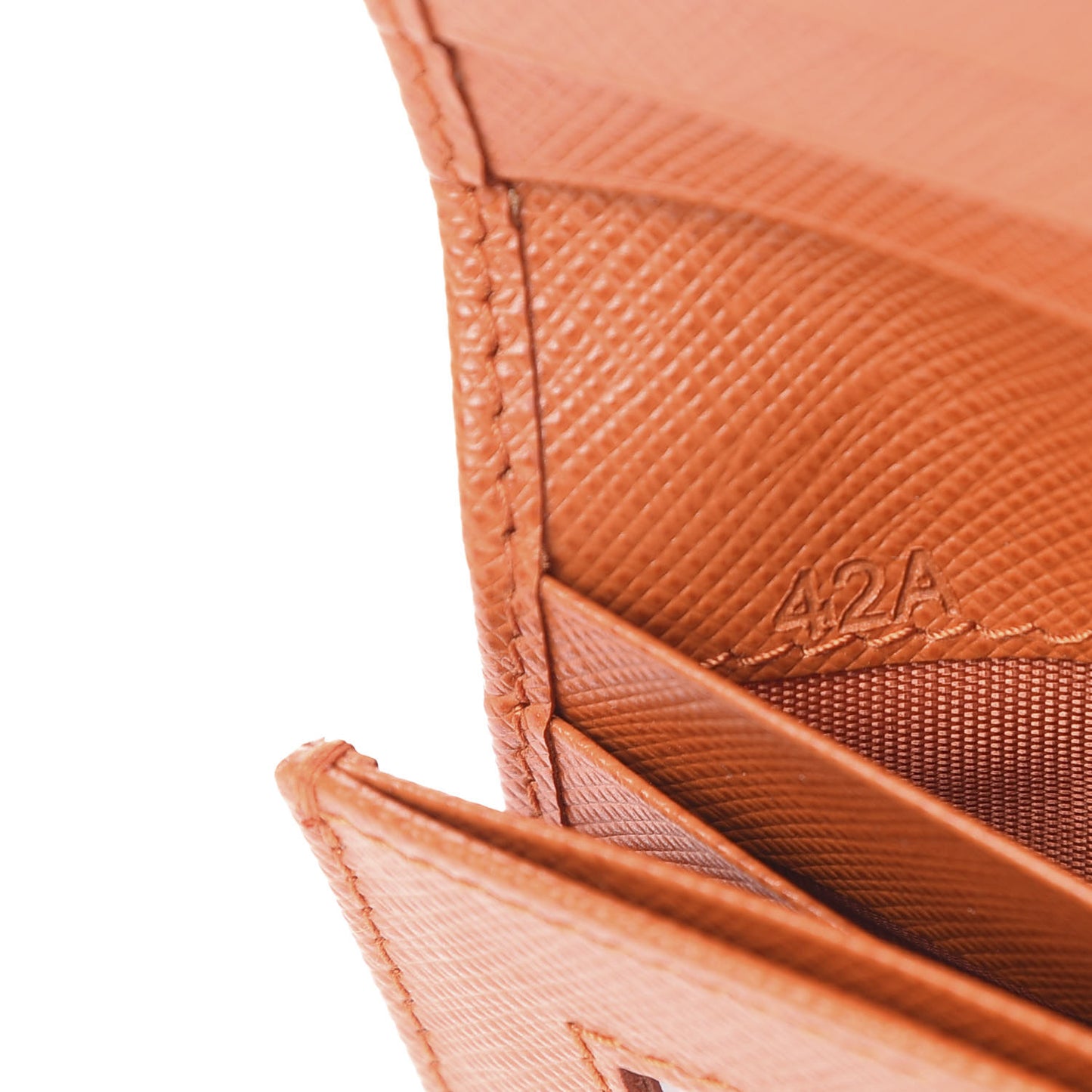 Saffiano Zip Top Compact Wallet Papaya