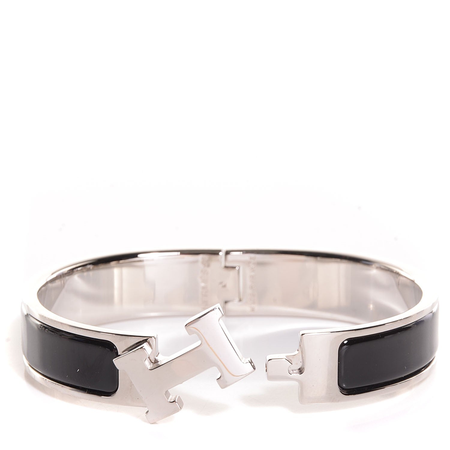 Hermes Enamel Narrow Clic Clac H Bracelet PM Black 4 of 5